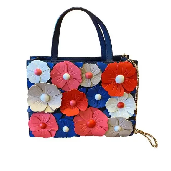 KATE SPADE Madison Daisy Lane Sam Leather Floral Convertible Crossbody Satchel - Picture 1 of 13